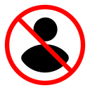 No account sign icon