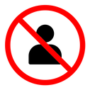 No account sign icon