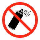 No aerosol spray sign icon