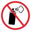 No Aerosol Spray Sign Color Filled icon