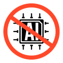 No ai sign icon