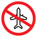 No Aircraft Sign icon