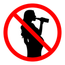 No alcohol during pregnancy period sign icon