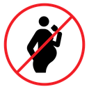 No alcohol during pregnancy period sign icon