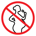 No Alcohol Pregnancy Sign Color Filled icon