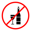 No wine sign icon