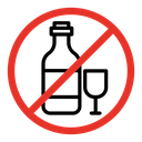 No alcohol sign icon