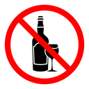 No alcohol sign icon