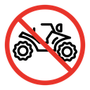 No all terrain vehicle sign icon