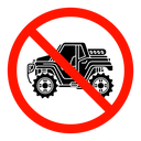 No all terrain vehicle sign icon