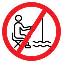 No Angling Sign icon
