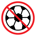 No ball game sign icon