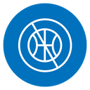 No ball game sign icon