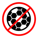 No ball game sign icon