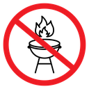No Barbecue Sign icon