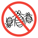 No Bed Bugs Sign icon