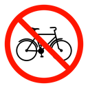 No bicycle sign icon