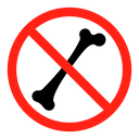 No bones sign icon