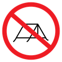 No Camping Sign icon