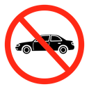 No cars sign icon