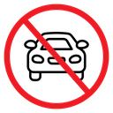 No Cars Sign icon