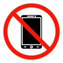 No cell phone sign icon