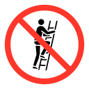 No climbing allowed sign icon