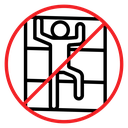 No climbing allowed sign icon