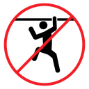 No climbing allowed sign icon