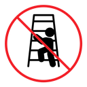 No climbing allowed sign Color Filled icon