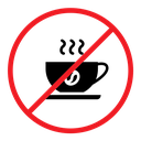No coffee cup sign icon