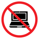 No Computers Sign icon