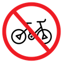 No Cycling Sign icon