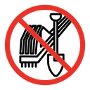 No digging sign icon