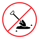 No digging sign icon