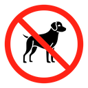 No dogs allowed sign icon