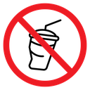 No Drinks Sign icon