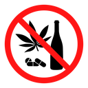 No drugs or alcohol sign [Recovered] icon