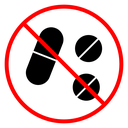No drugs sign 1 Color Filled icon