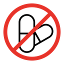 No drugs sign icon
