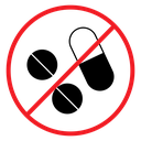 No drugs sign 2 icon