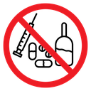 No Drugs Sign icon