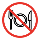 No eating sign icon