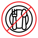 No eating sign Color Filled icon