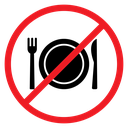 No Eating Sign icon