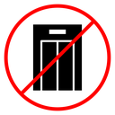 No elevator sign icon