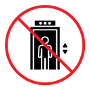 No elevator sign Color Filled icon