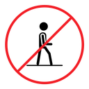 No entry sign icon