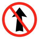 No entry road sign icon