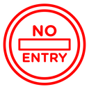 No Entry Sign Color Filled icon